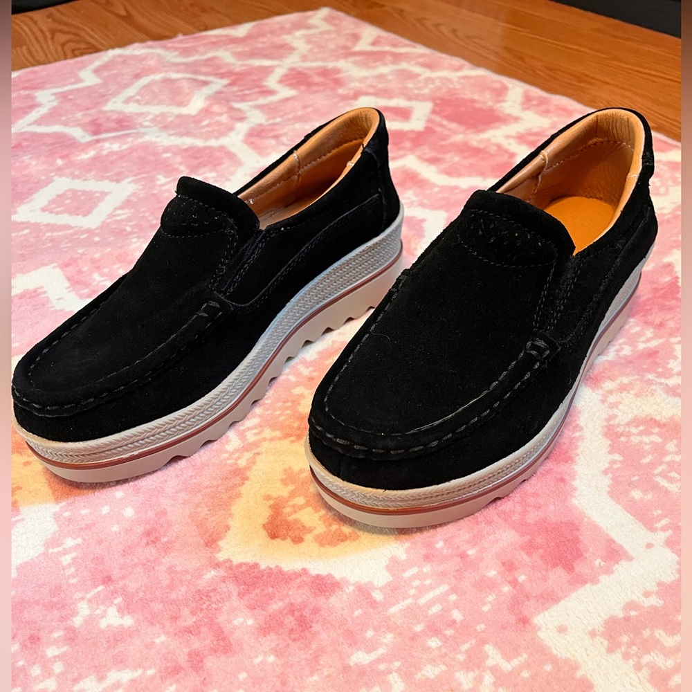 Ruiatoo Slip on Platform Loafers with Arch Support